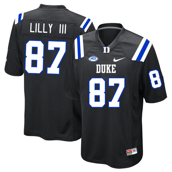 Duke Blue Devils #87 Beau Lilly III College Football Jerseys Stitched Sale-Black